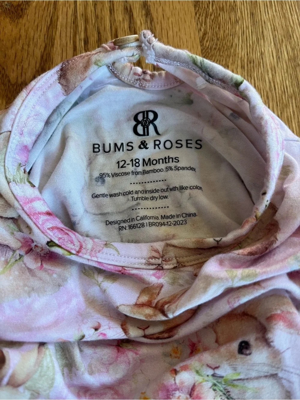 Bums & Roses Hunny Bunny Ruffle Dress Size 12-18 month